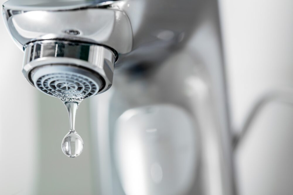 dripping faucet closeup